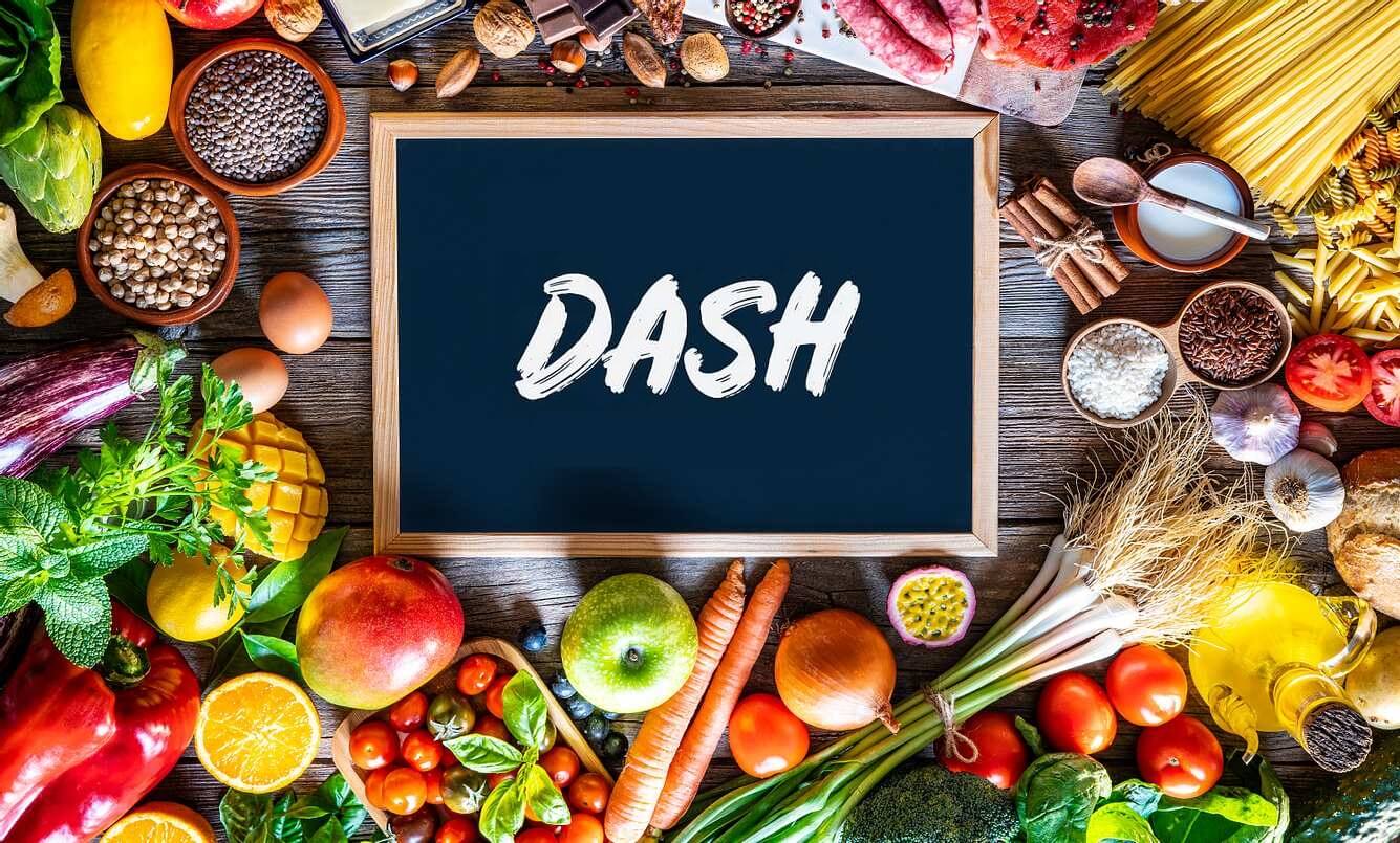 Farfurie cu alimente specifice Dietei DASH